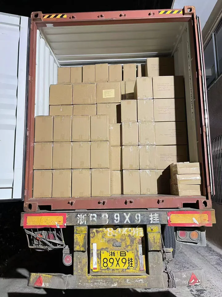 Export cartons loaded for delivery