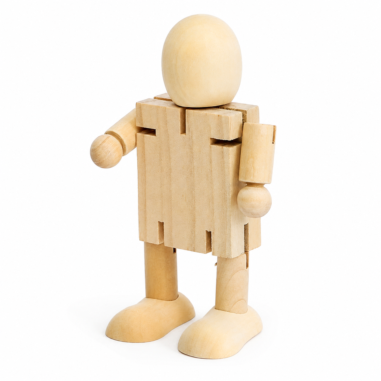 Poseable Wooden Robot Figure - KRA-GME-00005