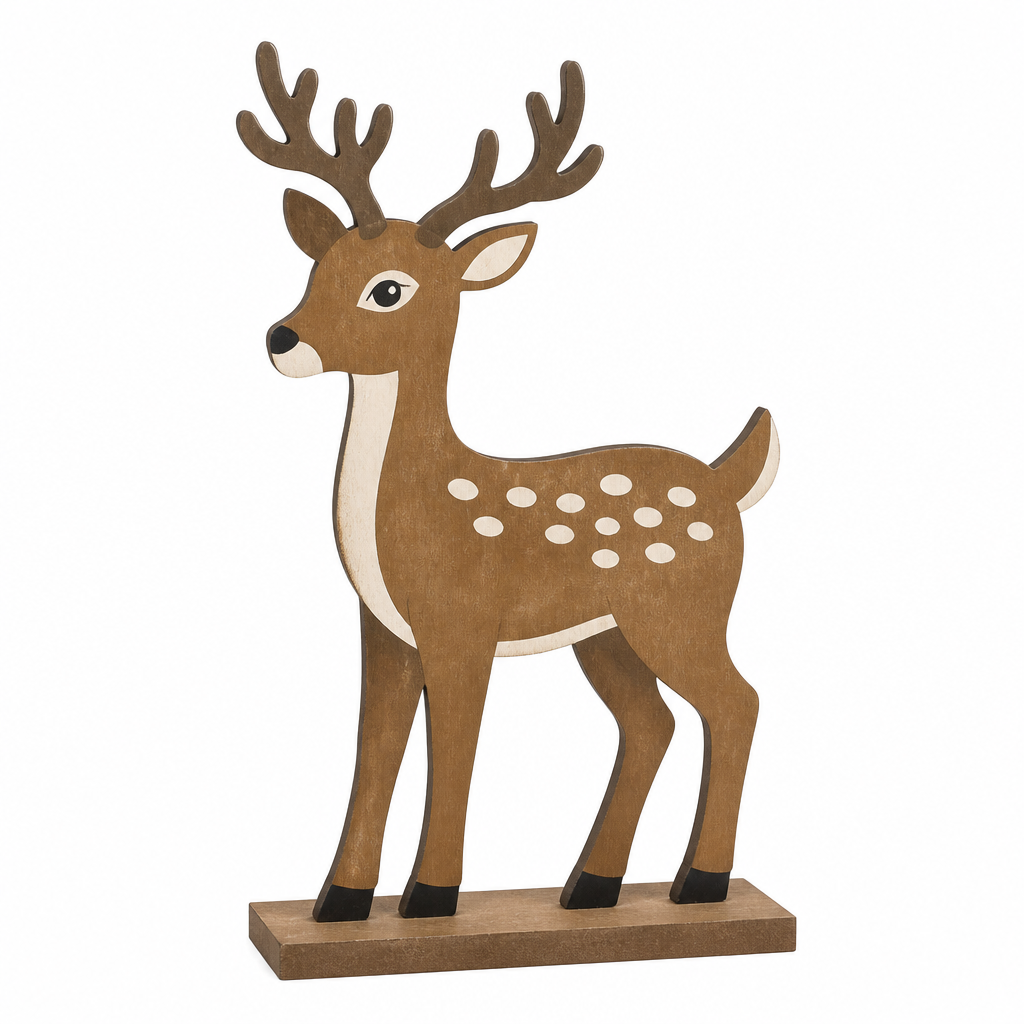 Woodland Deer Wooden Tabletop Decoration - KRA-HAR-0068