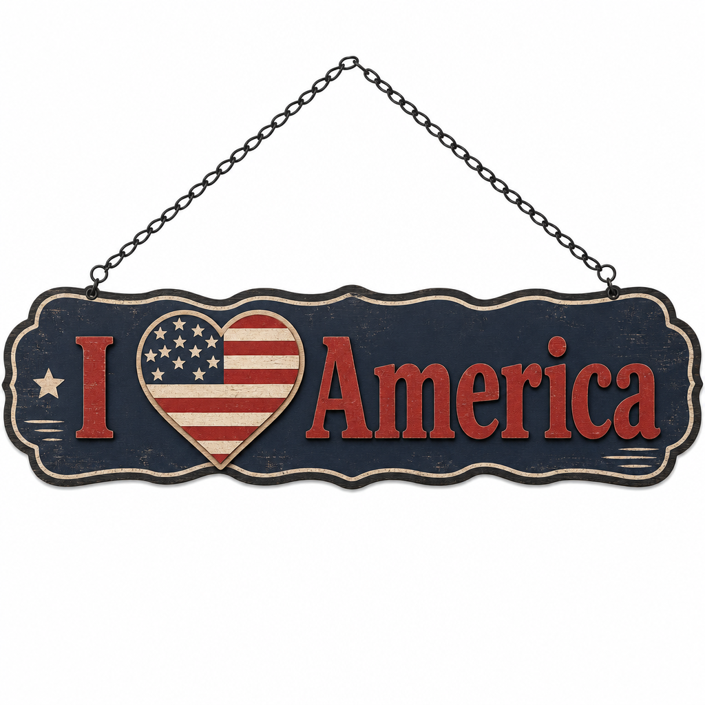 Patriotic 4th of July MDF wooden decoration by Huangyan Keren Arts and Crafts Factory