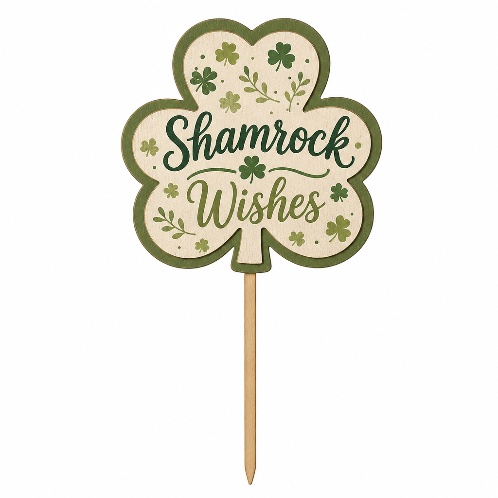 Shamrock Wishes St. Patrick's Day Garden Stake - KRA-IRE-20260012