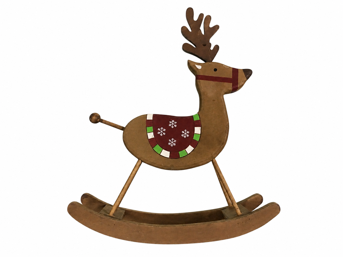 Miniature Wooden Rocking Reindeer Decoration - KRA-MFU-00002
