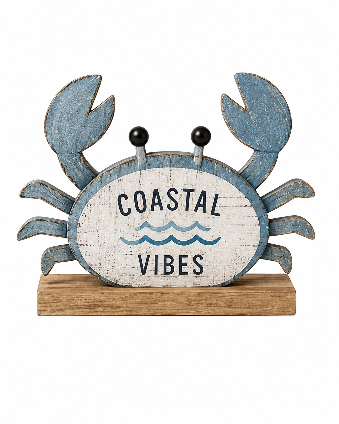 Coastal Vibes Wooden Crab Tabletop Decoration - KRE-MA-0124