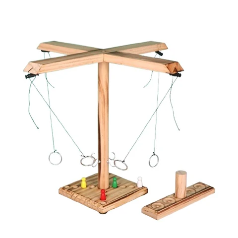 Wooden Hook-and-Ring Toss Tabletop Game - KRA-GME-00002