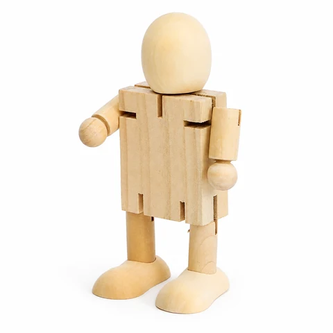 Poseable Wooden Robot Figure - KRA-GME-00005