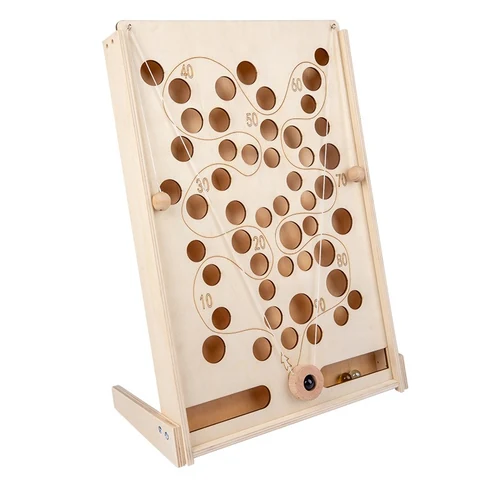 Wooden Vertical Ball Drop Scoring Game - KRA-GME-00006