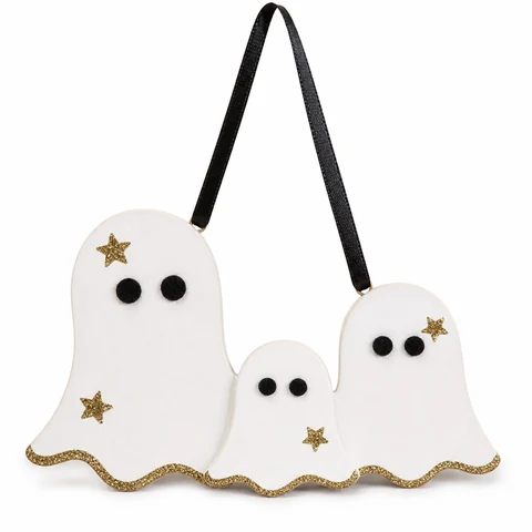 Halloween Ghost Trio Wooden Hanging Decoration - KRA-HAL-0003