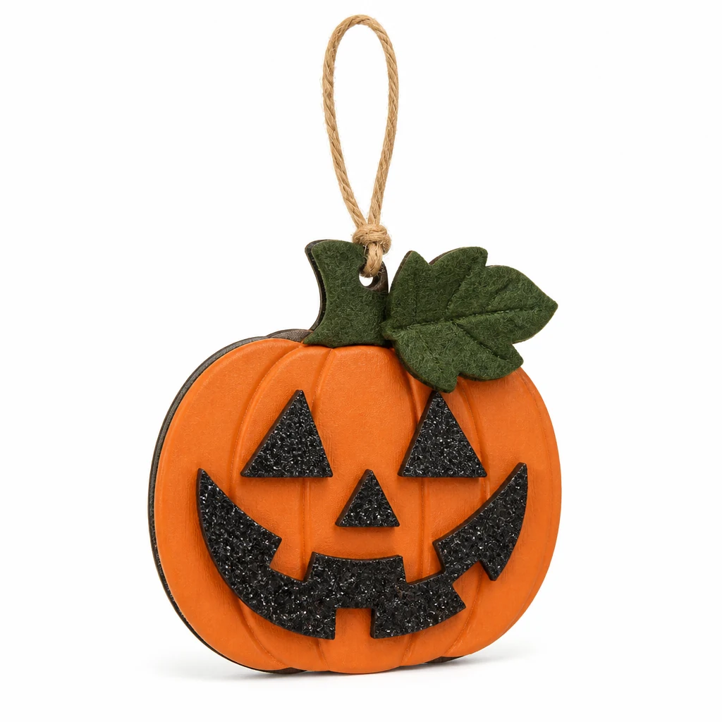 Jack O Lantern Pumpkin Hanging Ornament - KRA-HAL-0380