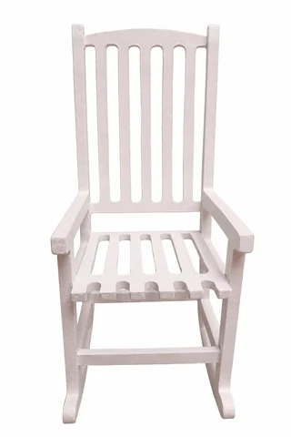 Miniature White Wooden Rocking Chair - KRA-MFU-00003