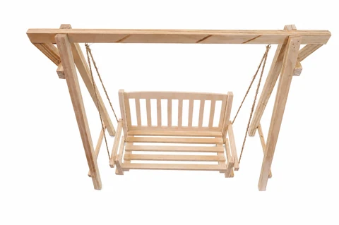 Miniature Wooden Garden Swing Bench - KRA-MFU-00004
