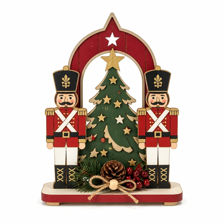 Nutcracker Christmas Arch Tabletop Decoration