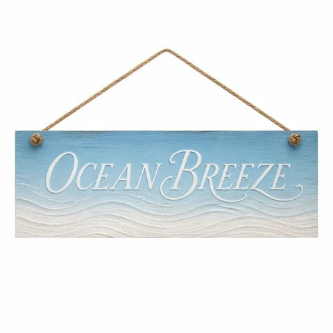 Ocean Breeze Wooden Hanging Sign - KRE-MA-0063