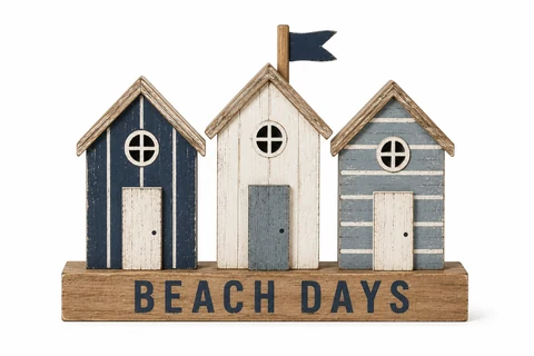 Beach Days Wooden Beach Hut Tabletop Decoration - KRE-MA-0132