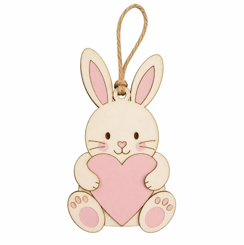 Bunny Heart Hanging Ornament